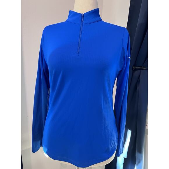 IBKUL Tops - IBKUL Top 1/4 Zip MED. Royal Blue Athleisure UPF 50+ Golf Long Sleeve Eagle